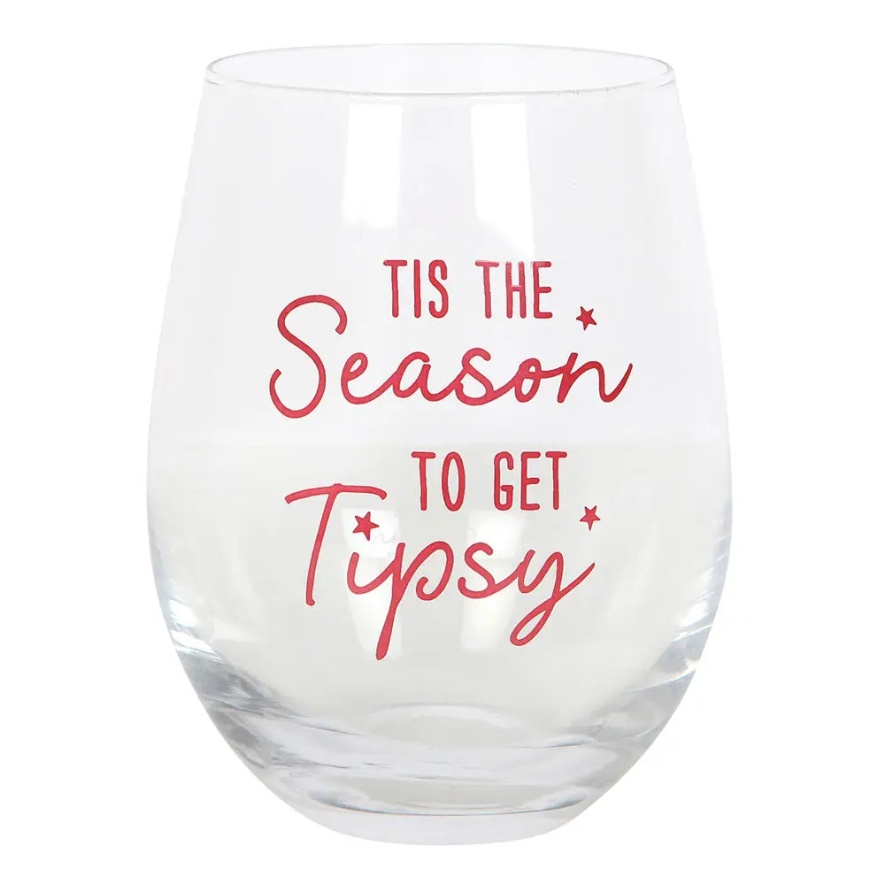Season To Get Tipsy Stemless Christmas Glass