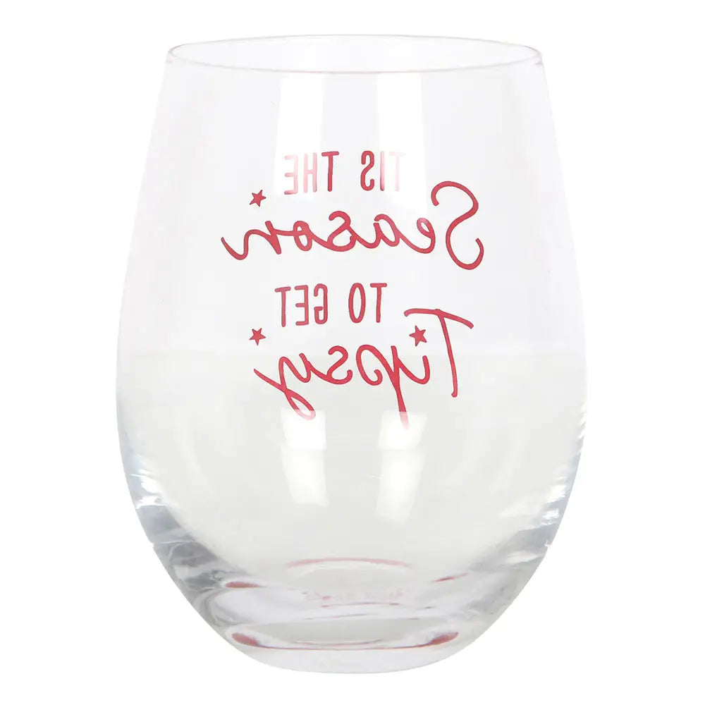 Season To Get Tipsy Stemless Christmas Glass
