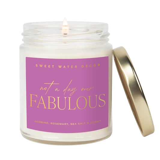 Not A Day Over Fabulous Soy Candle (Gold Foil) - Gifts