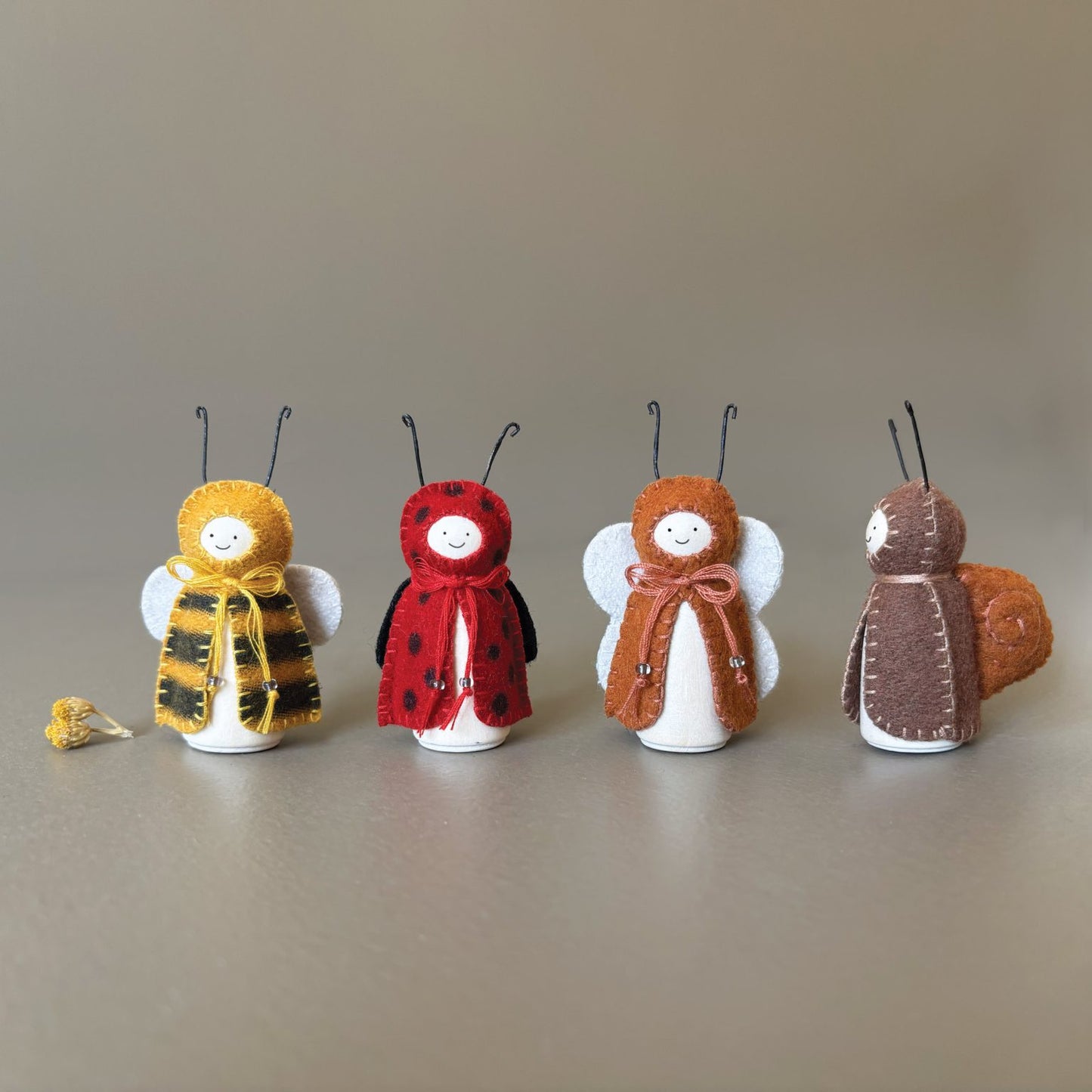 East of India Woodland bugs. Choice of 4. Butterfly, Bee, Ladybird, Snail