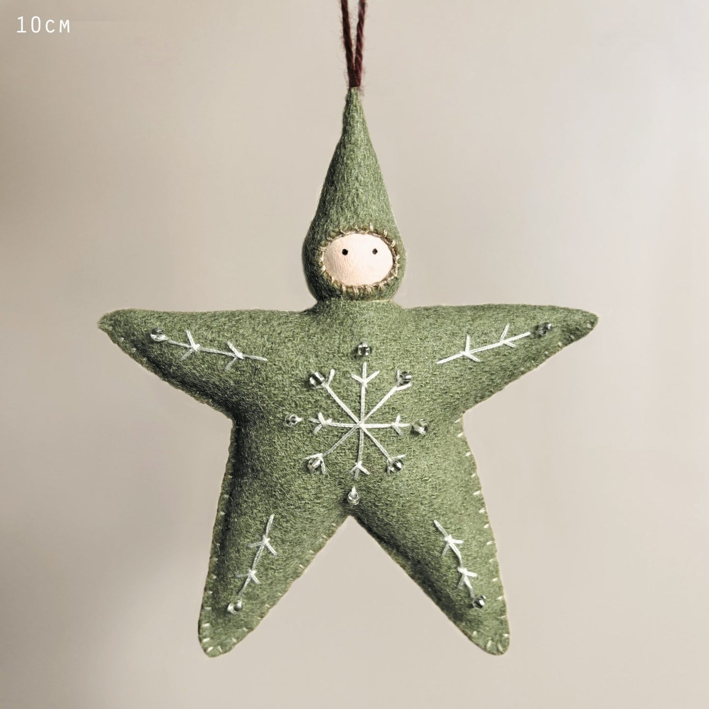 East of India small felt star babies. Choice of 3 colours