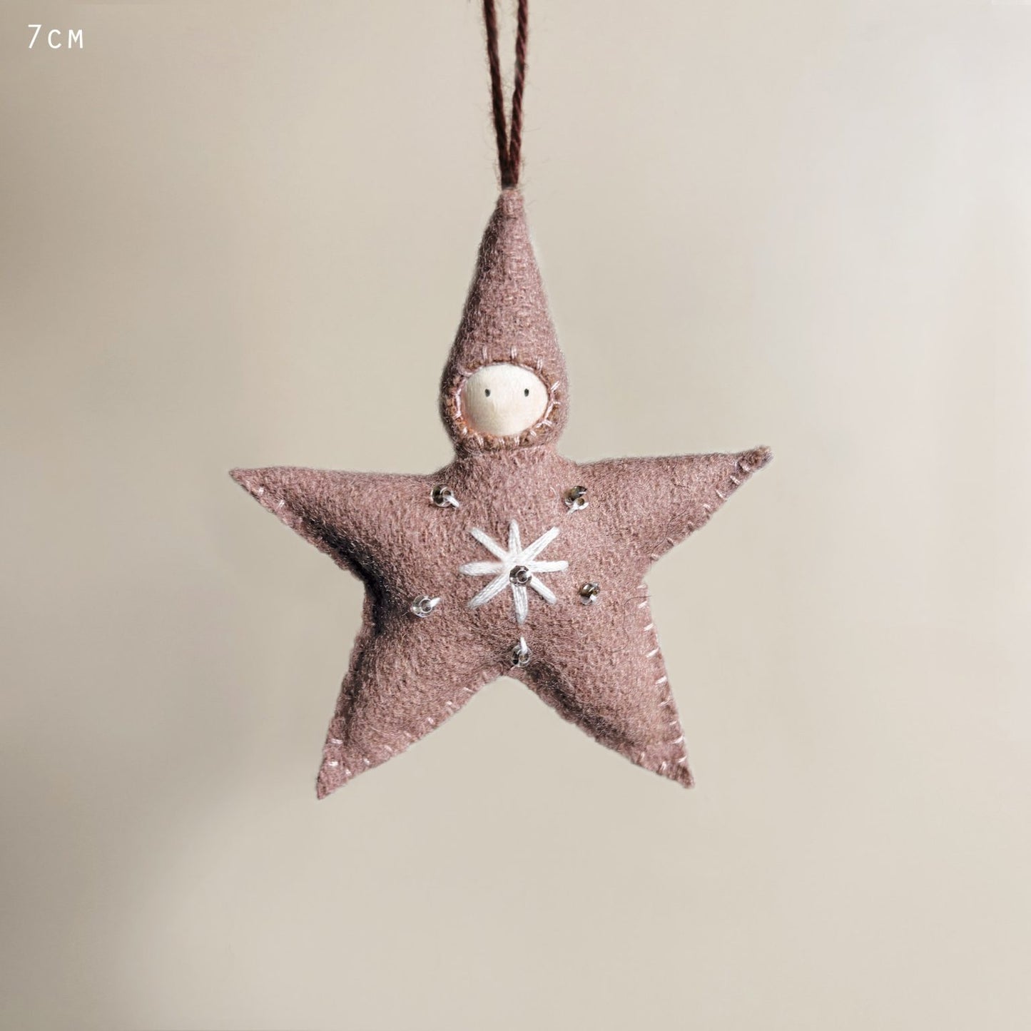 East of India small felt star babies. Choice of 3 colours