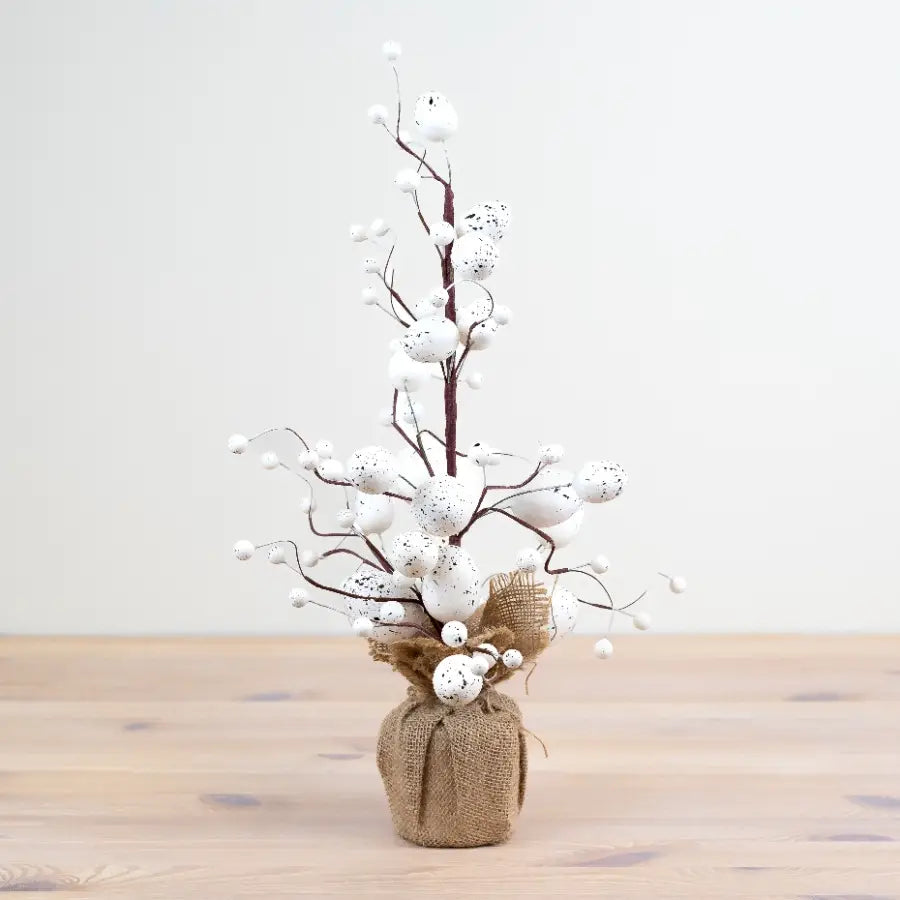 White Easter Egg Tree, 49cm