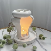 Cassis white ceramic wax burner