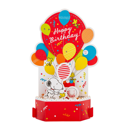 3D Pop-Up Musical Light-Up Snoopy & Woodstock Birthday Card