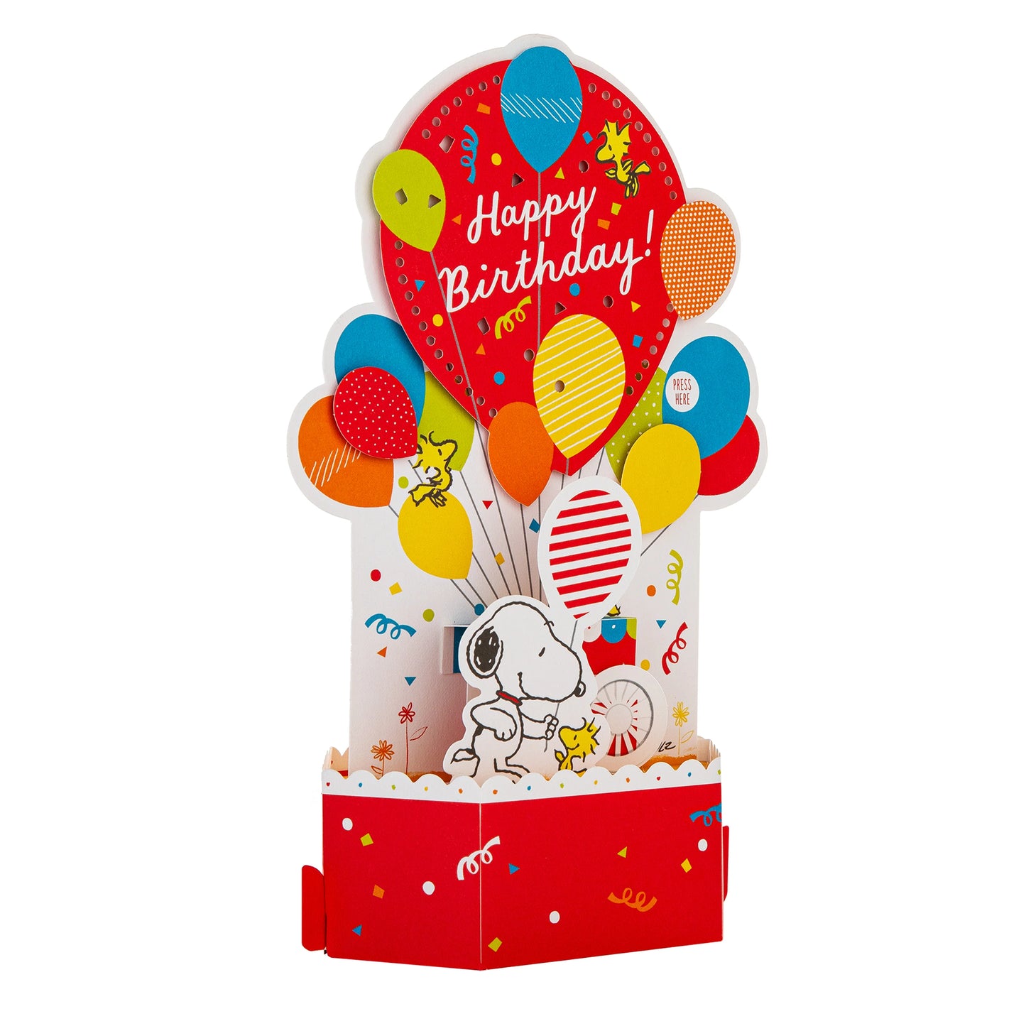 3D Pop-Up Musical Light-Up Snoopy & Woodstock Birthday Card