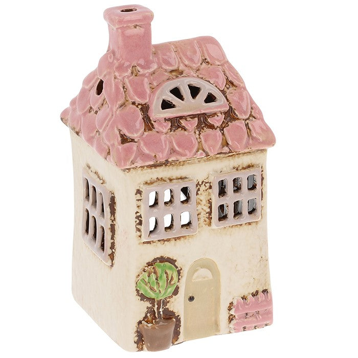 Village Pottery Small Cream Garden House Tealight