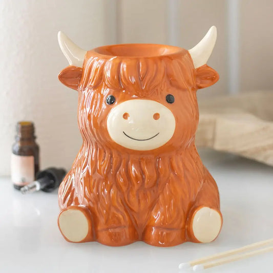 Ceramic highland cow wax burner