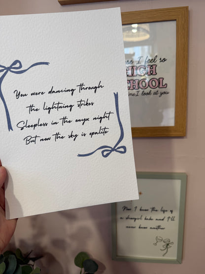 “Opalite” Taylor Swift print