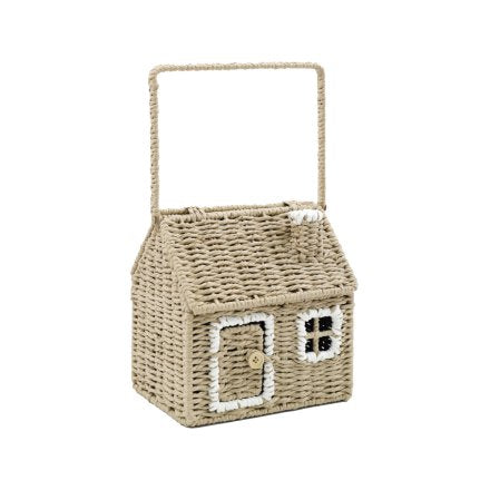 Wicker House Basket with Handle, 36cm