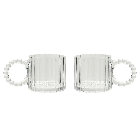 Set of 2 Glass Bobble Cups