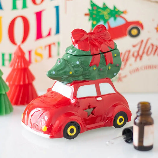 Classic Car with Christmas Tree Wax and Oil Burner