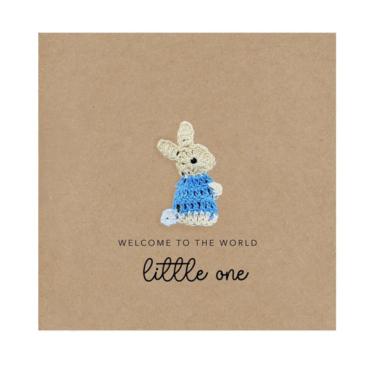 New Baby Card, Keepsake Baby Card, Custom Welcome To the Wor  Pink or blue