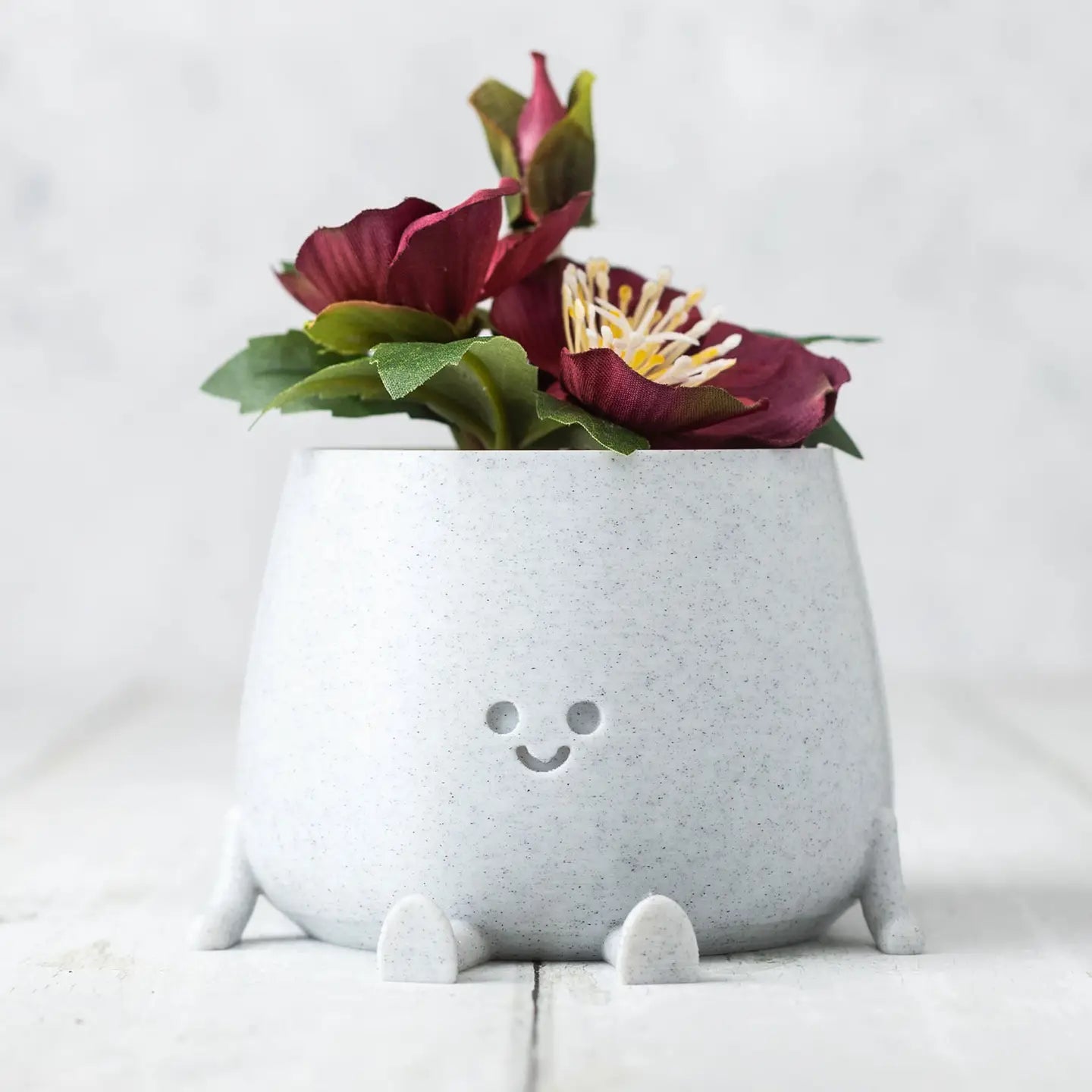 Small & Medium Happy Pot Planter - Marble