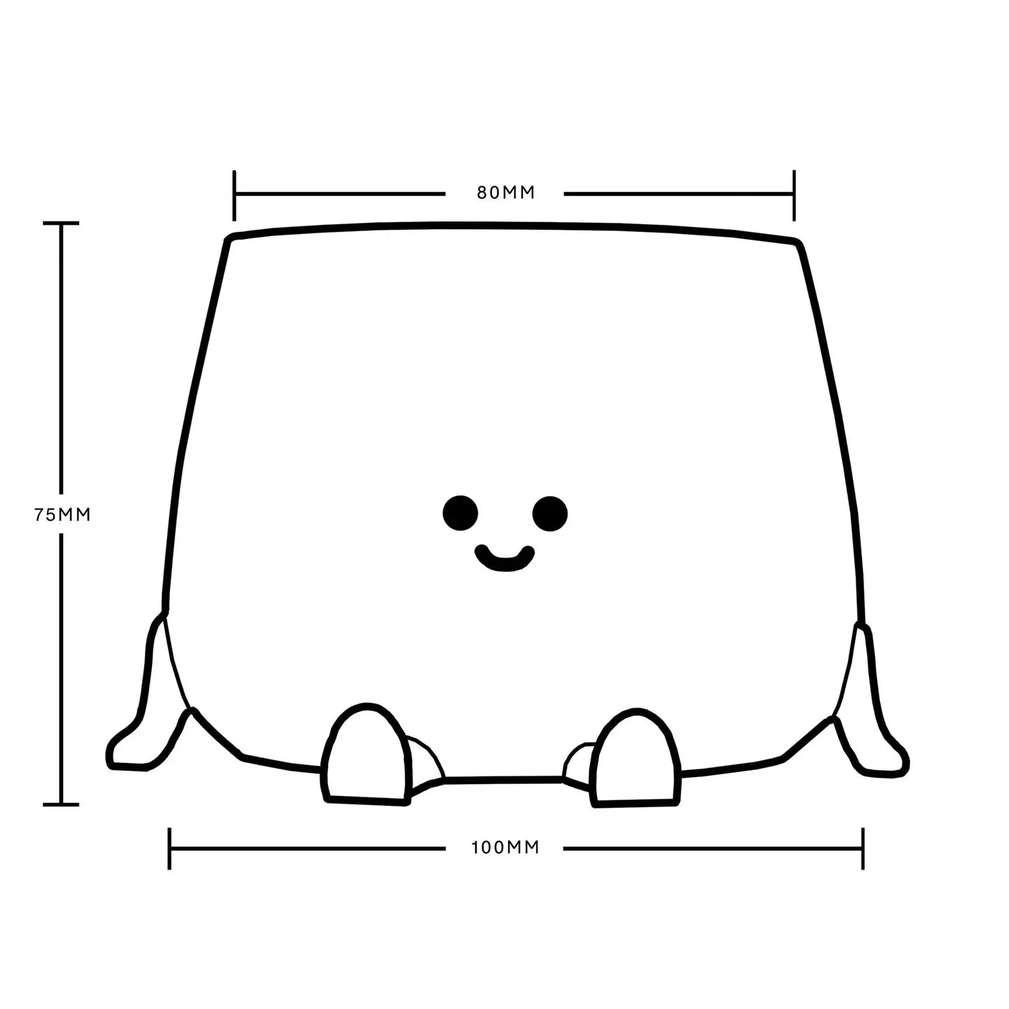 Happy Pot Planter - Matte Light Blue