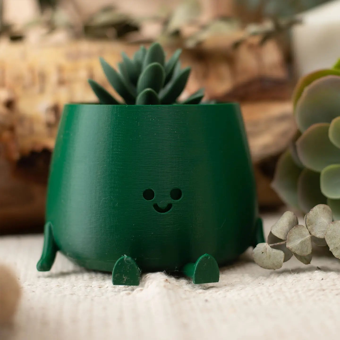 Happy Pot Planter - Pine Green