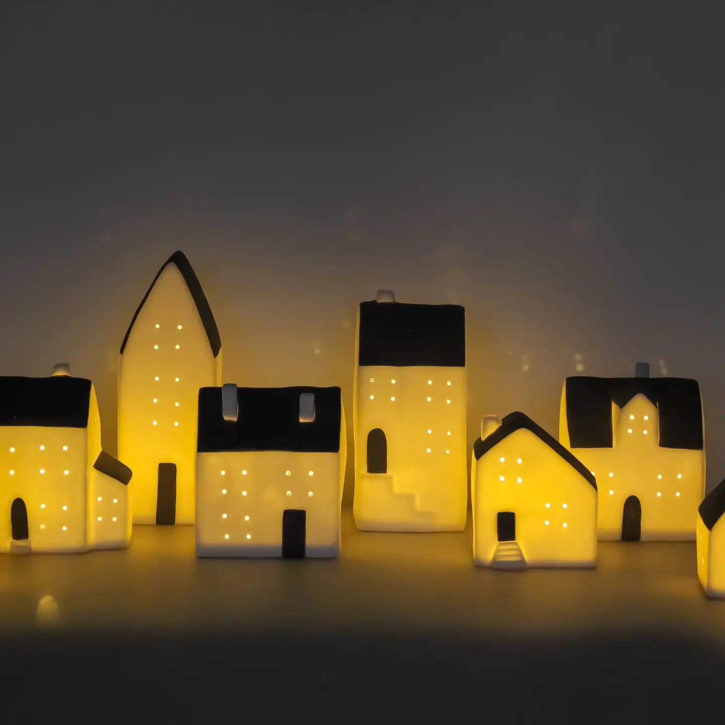 Large white and grey LED L Glow house