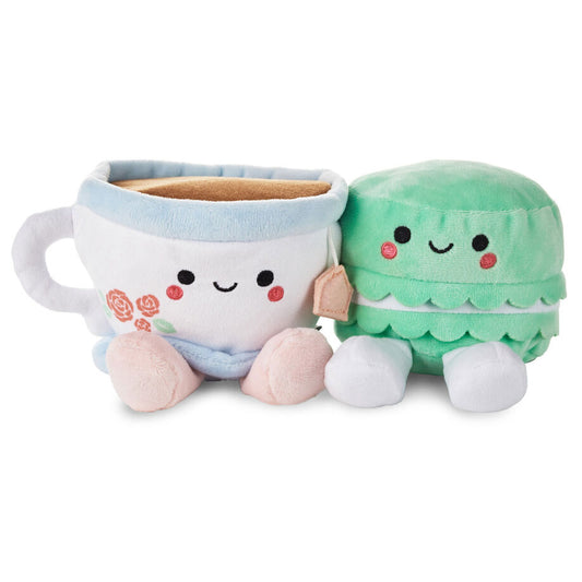 Better Together Teacup and Macaron Cookie Magnetic Plush Pair, 3.5"
