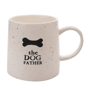 White ceramic mug “the dog father”
