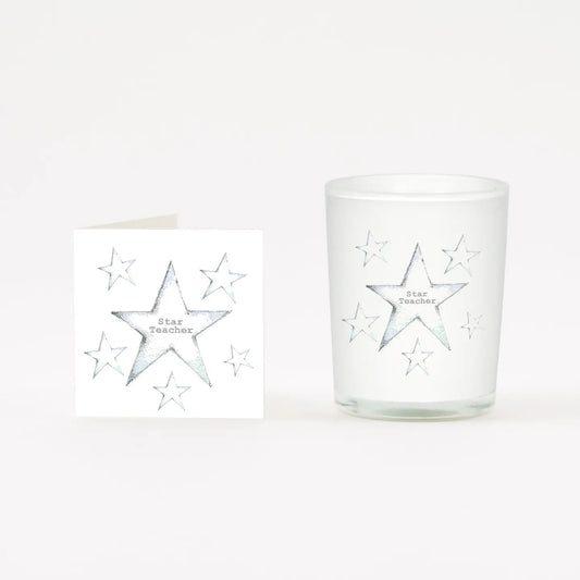 Star Teacher Boxed Candle and Card