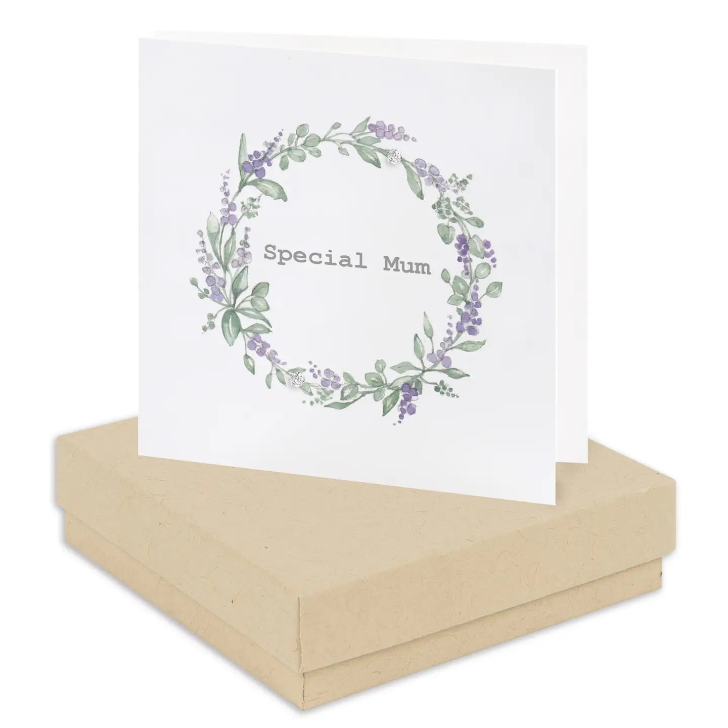 Boxed mum earring card gift