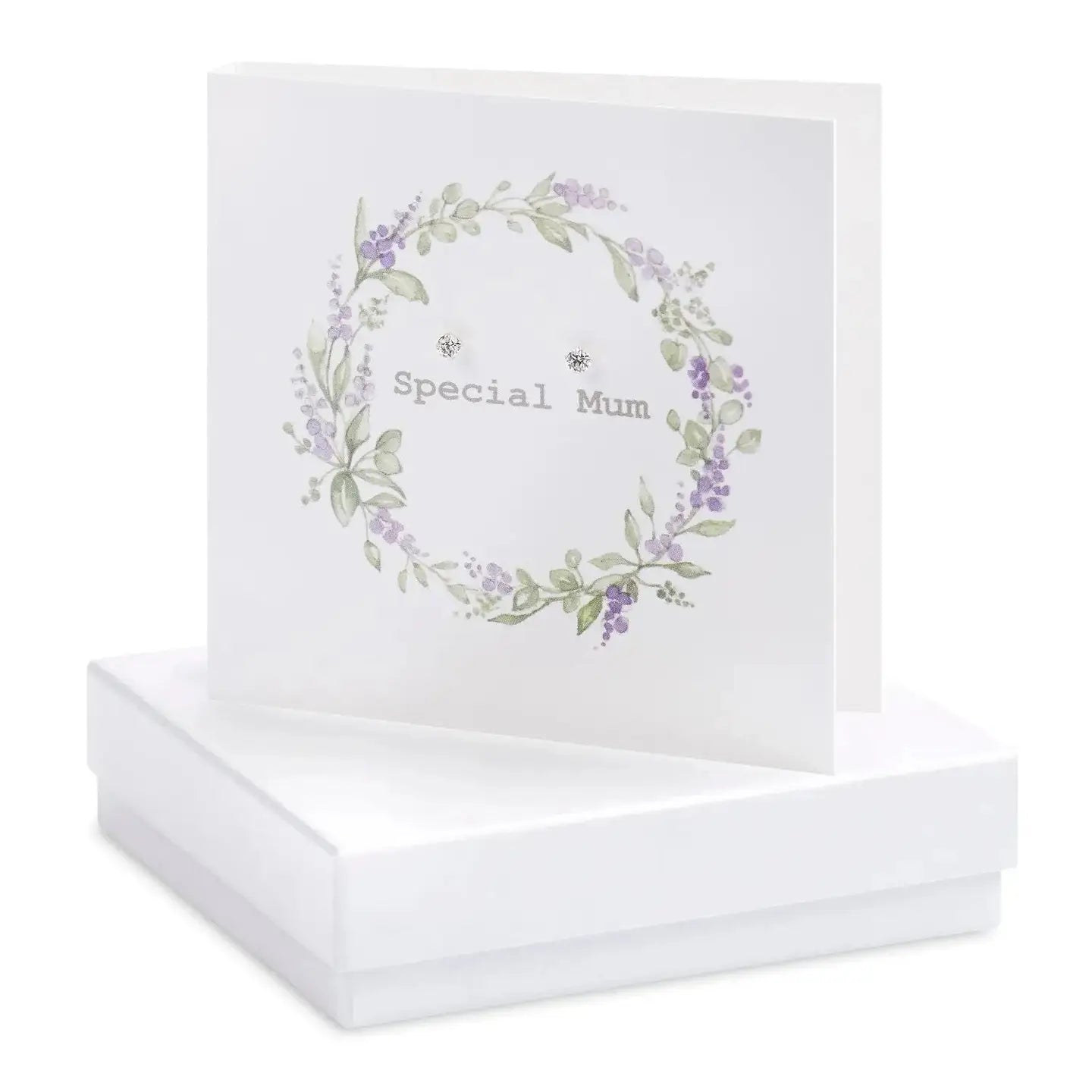 Boxed mum earring card gift