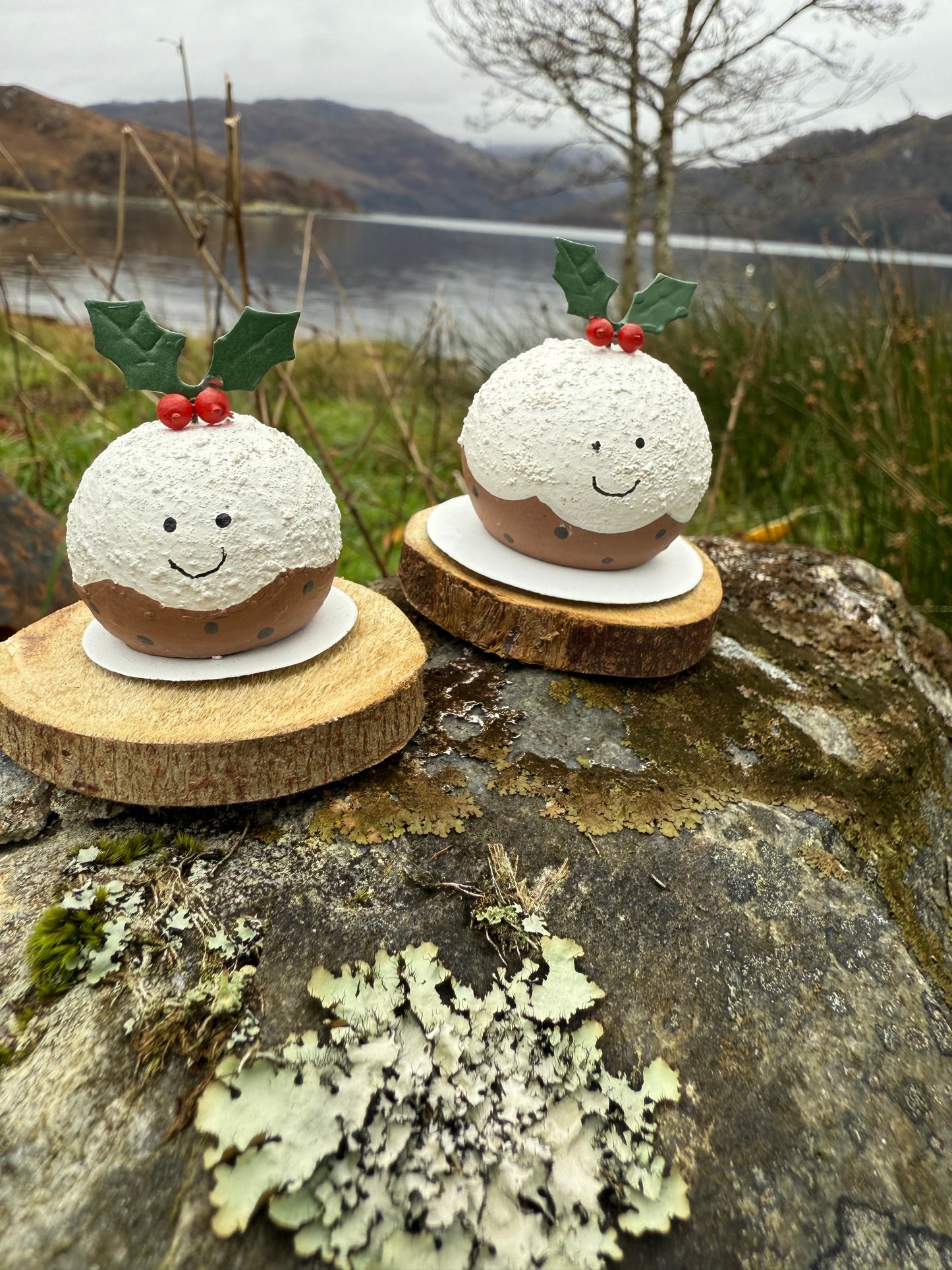Happy Christmas Puds ornament. 2 sizes