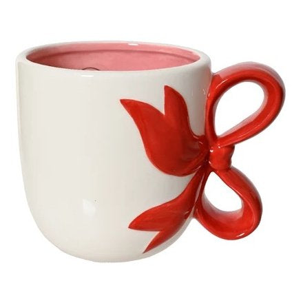 Xmas Bow Handle Mug, 11.5cm