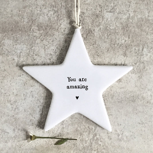 East of India Porcelain star-You are amazing