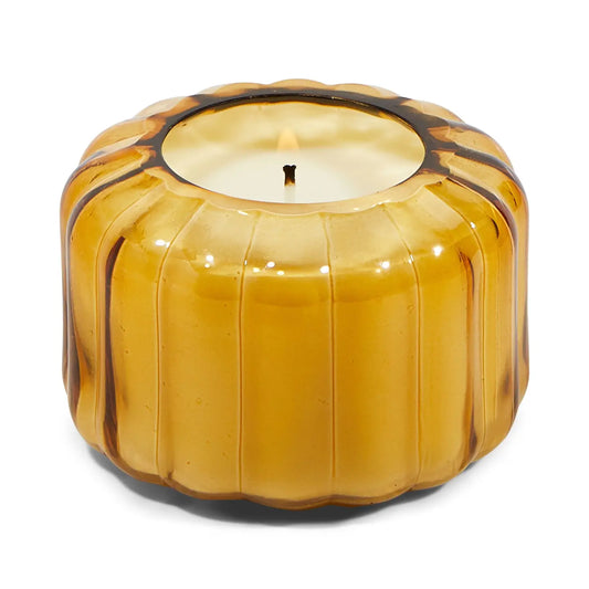 Ripple Glass Candle (128g) - Golden Ember