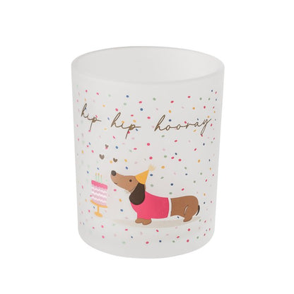 Birthday sausage dog tea light holders - choice of 3 designs