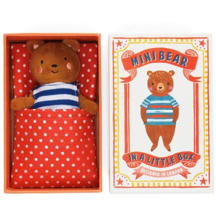 Brown Bedtime Bear in a Box, 14cm