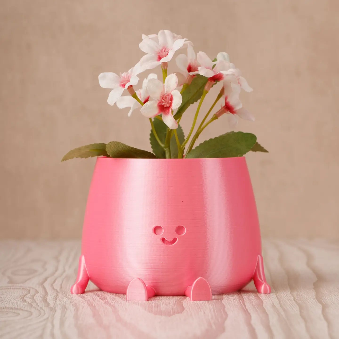 happy pot - silk pink - small