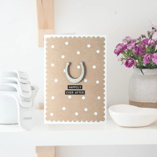 Horseshoe wedding card