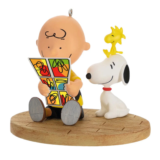 Peanuts™ Ornament Charlie Brown, Snoopy & Woodstock Comic