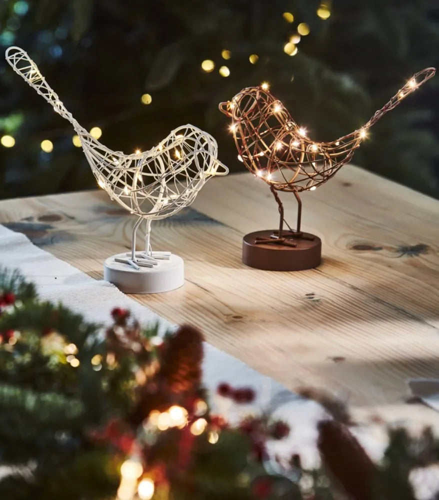 LED Table Robins by Lightstyle London. Gold, Bronze and White Available