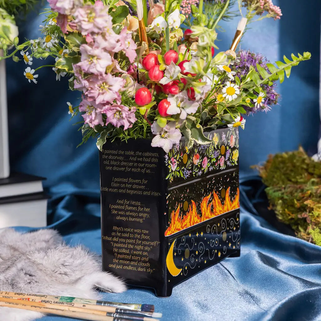 Officially licensed Sarah J. Maas A Court of Thorns and Roses Dresser Ceramic Vase.
