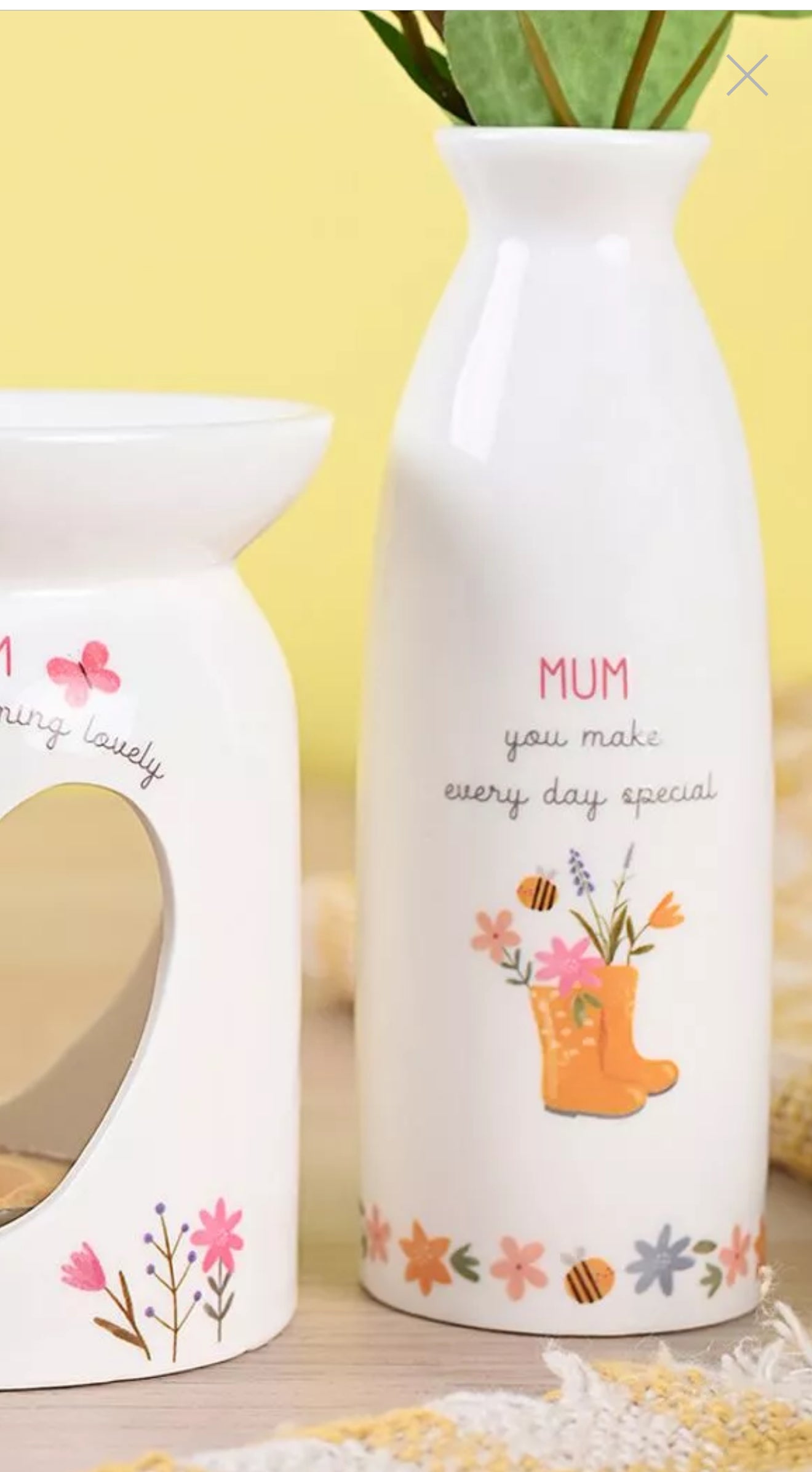 LOVE LIFE STEM VASE - choice of 2. Mum or Mummy