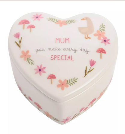 LOVE LIFE CERAMIC TRINKET BOX - Mum or Mummy
