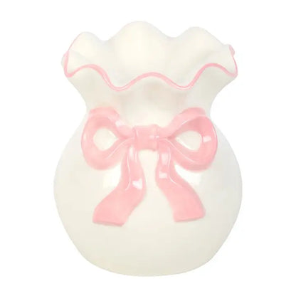 White and Pink Bow Oil Burner