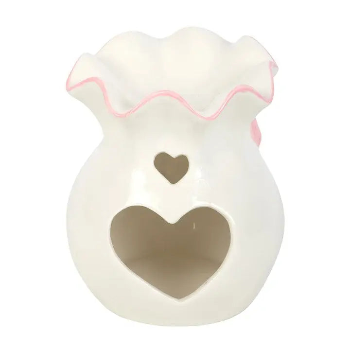 White and Pink Bow Oil Burner