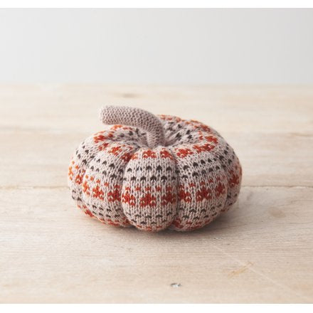 Autumn Fabric Pumpkin, 12cm