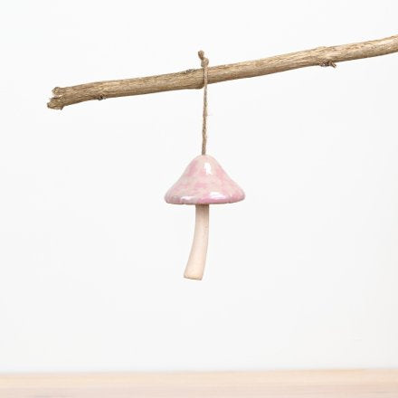 10cm Pink Hanging Mushroom
