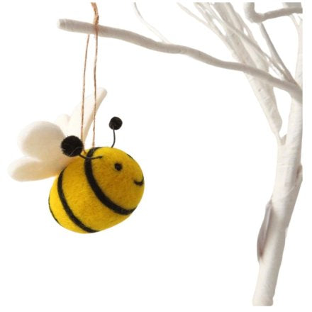Wool Hanging Bee Decoration