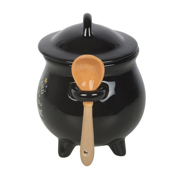 Mischief and Magic Halloween Cauldron Soup Bowl with Spoon