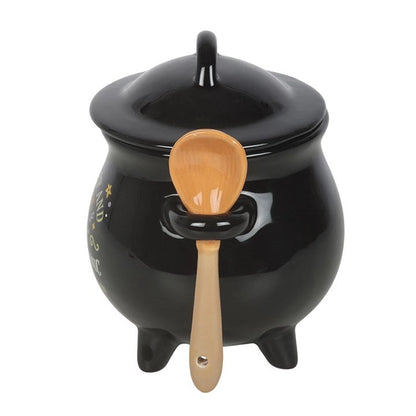 Mischief and Magic Halloween Cauldron Soup Bowl with Spoon