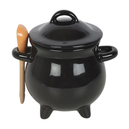 Mischief and Magic Halloween Cauldron Soup Bowl with Spoon