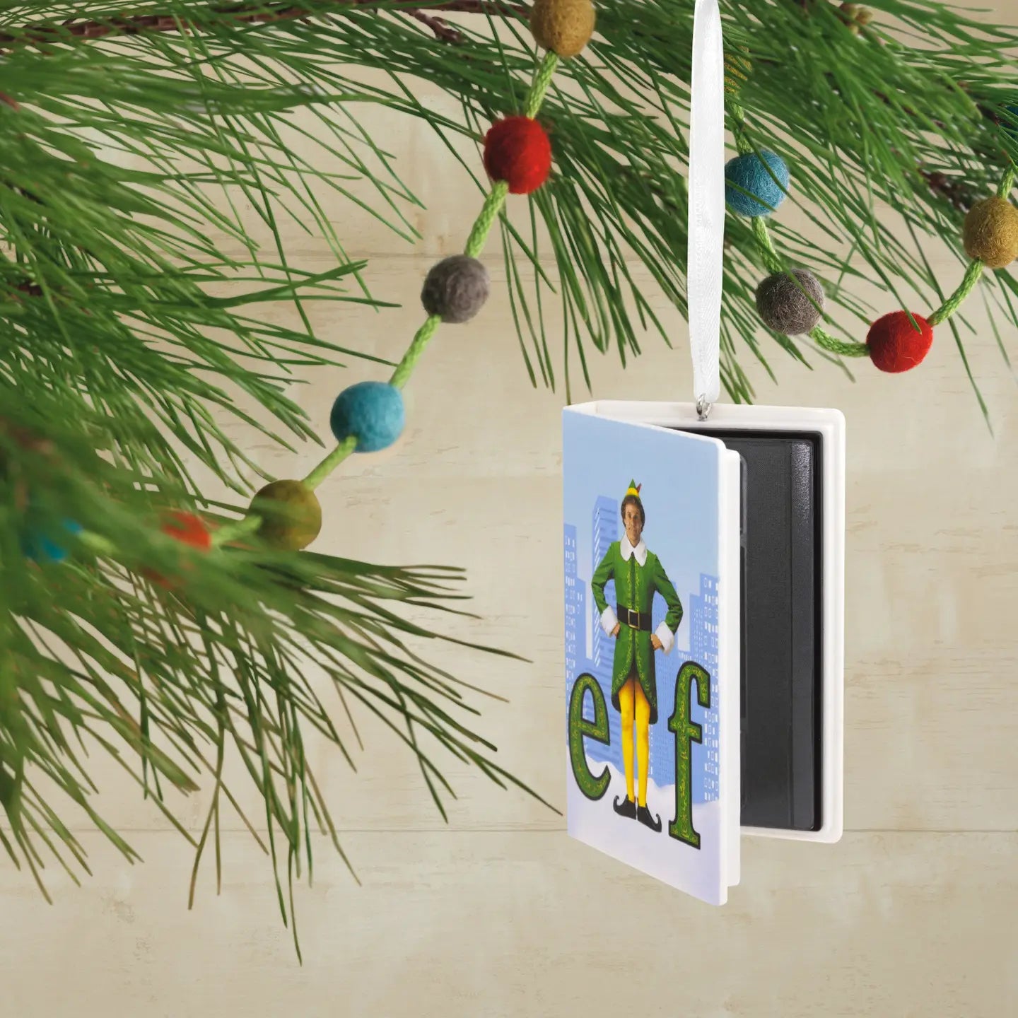 Collectable Elf™Christmas Retro Video Cassette Case Ornament