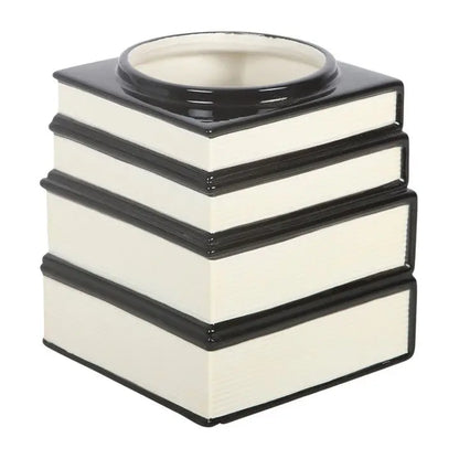 Black Cat Magick Book Stack Shaped Vase