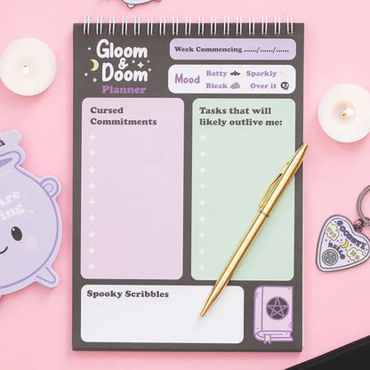 Gloom & Doom Pastel Goth Desk Planner